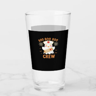 Boo Crew Funny Ghost Spooky Halloween Nurse T-Shir Glass