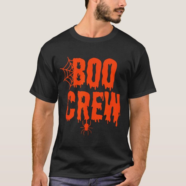 Boo Crew Funny Halloween Shirt For Group Costume F (Front)