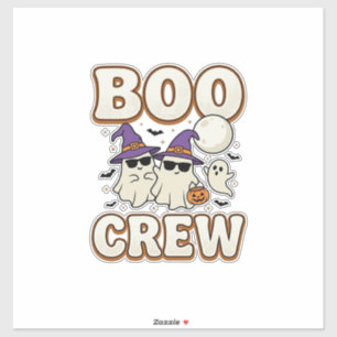 Boo Crew Ghost Halloween Vintage Vector Design_1