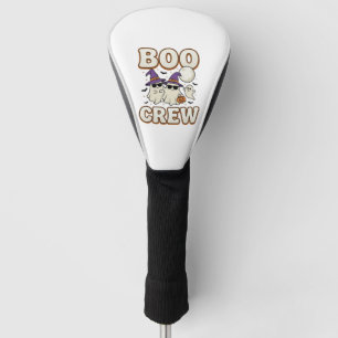 Boo Crew Ghost Halloween Vintage Vector Design_1 Golf Head Cover