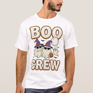 Boo Crew Ghost Halloween Vintage Vector Design_1 T-Shirt