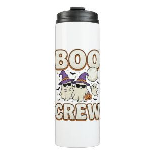 Boo Crew Ghost Halloween Vintage Vector Design_1 Thermal Tumbler