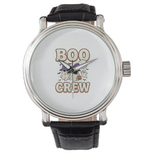 Boo Crew Ghost Halloween Vintage Vector Design_1 Watch