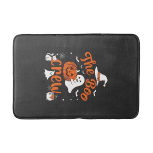Boo Crew Ghost Pumpkin White Cat Witch Hat Bath Mat