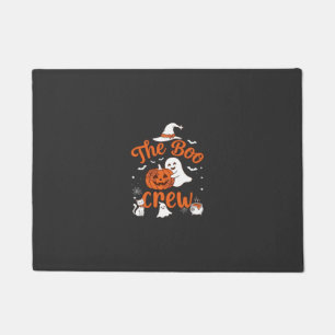 Boo Crew Ghost Pumpkin White Cat Witch Hat Doormat