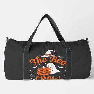 Boo Crew Ghost Pumpkin White Cat Witch Hat Duffle Bag