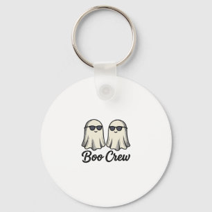 Boo Crew Ghosts Vintage Halloween Shirt Design_1 Key Ring