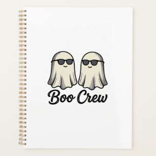 Boo Crew Ghosts Vintage Halloween Shirt Design_1 Planner