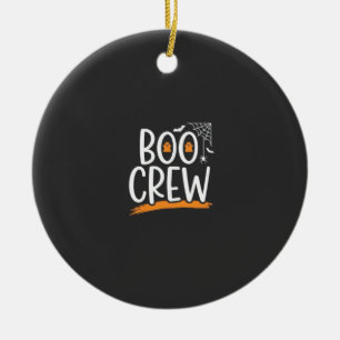 Boo Crew Halloween Ghost Design_1 Ceramic Ornament
