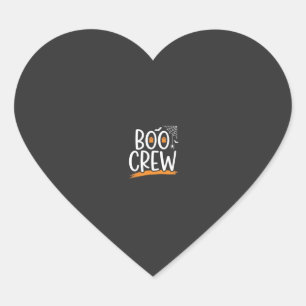 Boo Crew Halloween Ghost Design_1 Heart Sticker