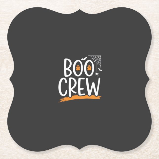 Boo Crew Halloween Ghost Design_1 Paper Coaster (Front)