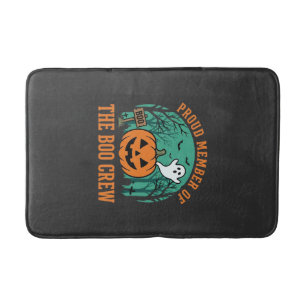 Boo Crew Halloween Ghost Pumpkin Design_1 Bath Mat