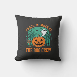 Boo Crew Halloween Ghost Pumpkin Design_1 Cushion