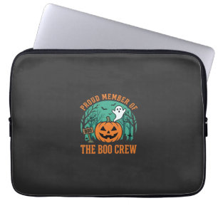 Boo Crew Halloween Ghost Pumpkin Design_1 Laptop Sleeve