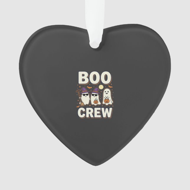 Boo Crew Halloween Ghosts Vector Design_1 Ornament (Front)