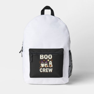 Boo Crew Halloween Ghosts Vector Design_1 Printed Backpack