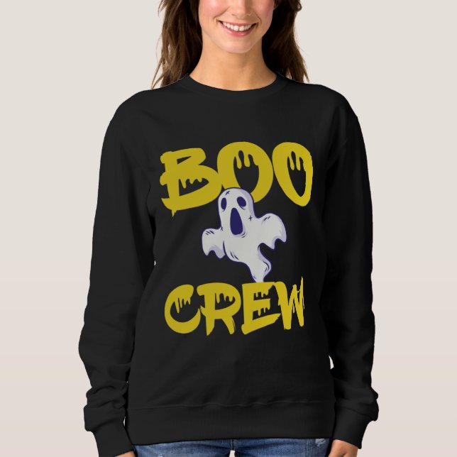 Boo Crew Halloween I Cute Spooky Group Party Outfi Sweatshirt (Front)