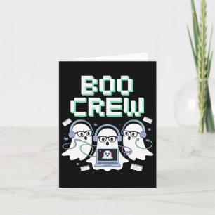 Boo Crew Halloween It Tech Help Desk Support Stem Card