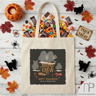 Boo Crew Halloween Personalised Family Name Tote Bag
