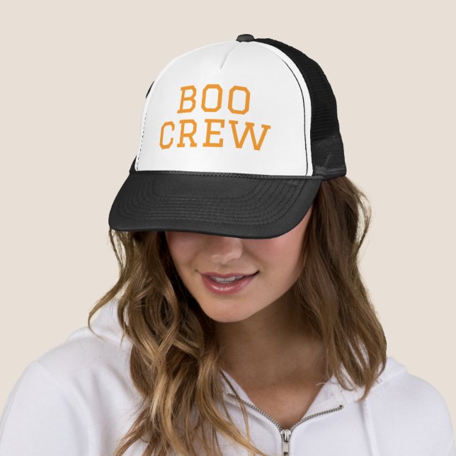 Boo Crew Halloween Trucker Hat (In Situ)