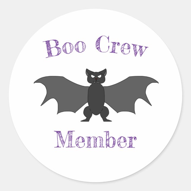 Boo Crew Member Bat Sticker Set (Front)