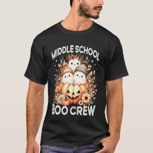 Boo Crew Middle School Teacher Kids Halloween Cost T-Shirt