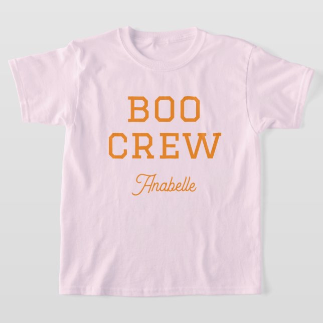 Boo Crew Monogrammed Halloween T-Shirt (Laydown)