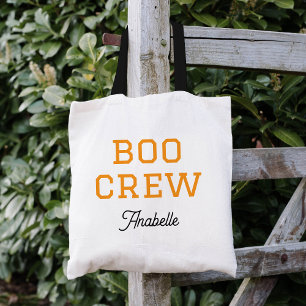 Boo Crew Monogrammed Halloween Tote Bag