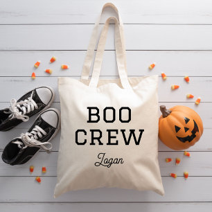 Boo Crew Monogrammed Halloween Tote Bag