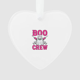 Boo Crew Nurse Ghost Halloween Ornament