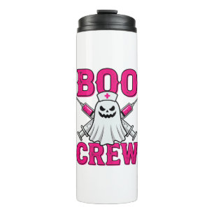 Boo Crew Nurse Ghost Halloween Thermal Tumbler