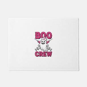 Boo Crew Nurse Ghost Halloween Vector Design_1 Doormat