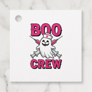 Boo Crew Nurse Ghost Halloween Vector Design_1 Favour Tags