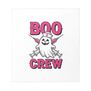 Boo Crew Nurse Ghost Halloween Vector Design_1 Notepad