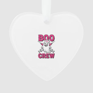 Boo Crew Nurse Ghost Halloween Vector Design_1 Ornament