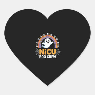 Boo Crew Nurse Halloween for Nurses Ghost Essentia Heart Sticker