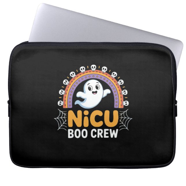 Boo Crew Nurse Halloween for Nurses Ghost Essentia Laptop Sleeve (Front)