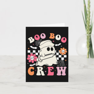 Boo Crew Nurse Halloween Outfits For Women Men Kid Card