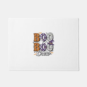 Boo Crew Nurse Halloween Vintage Shirt Design_1 Doormat