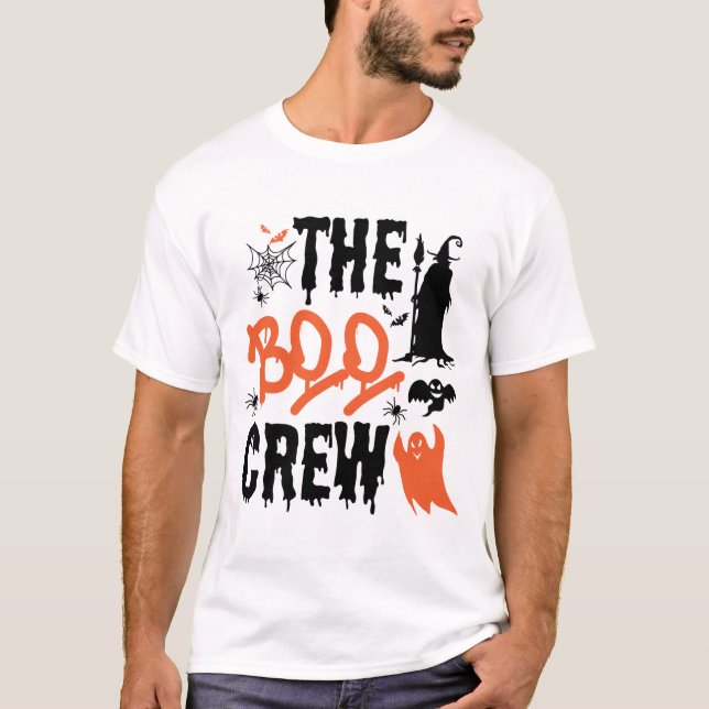 Boo Crew Orange Tee – Fun Family Halloween Costume (Front)