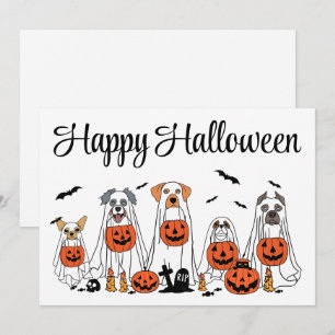 Boo Crew Parade — A Tail-Wagging Halloween Treat Holiday Card