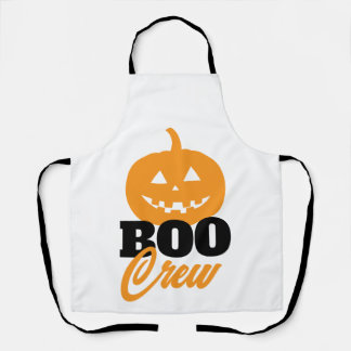 BOO crew pumpkin halloween Apron