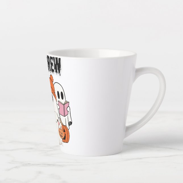 Boo Crew Shirt | Cute Ghost Squad Halloween  Latte Mug (Right)