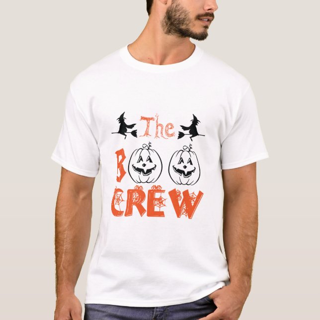 Boo Crew Witches Pumpkins Matching  T-Shirt (Front)
