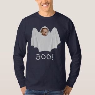 BOO! custom photo ghost spooky scary Halloween fun T-Shirt