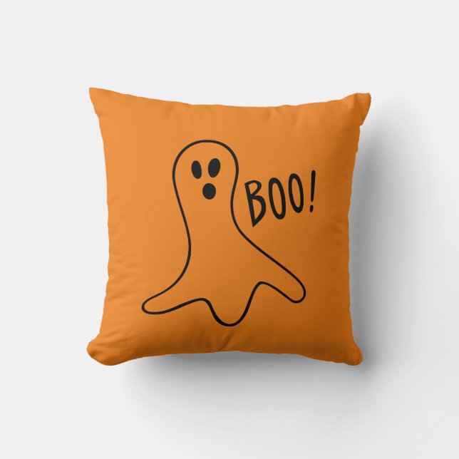 Boo cute ghost Halloween Cushion (Front)