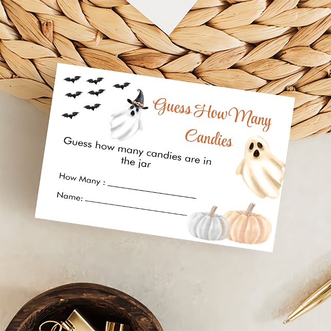 Boo Cute Ghost Halloween Party Enclosure Card (Creator Uploaded)