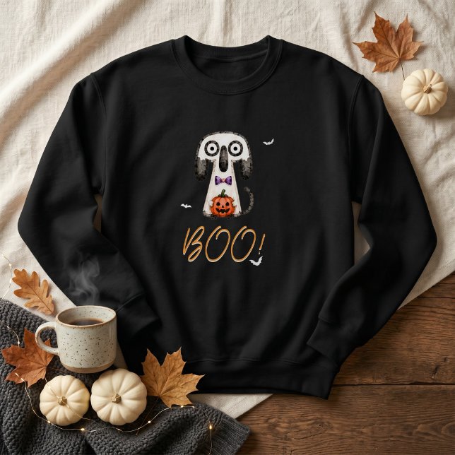 BOO Cute Ghost Halloween Sweatshirt (Creator Uploaded)