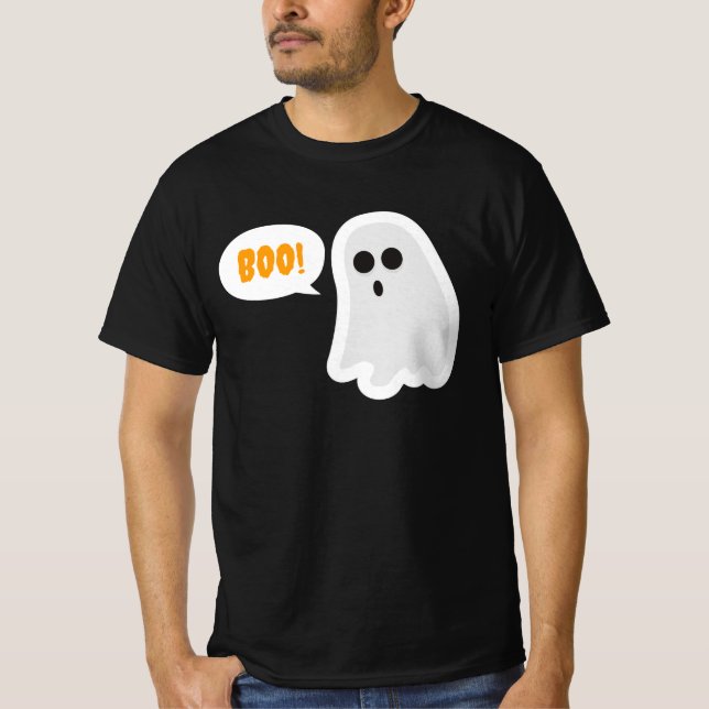 BOO! Cute Ghost Halloween T-Shirt (Front)