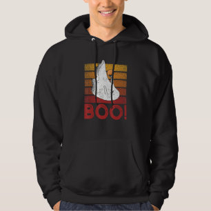 Boo Cute Ghost Saying Ghosts Spooky Halloween Squa Hoodie